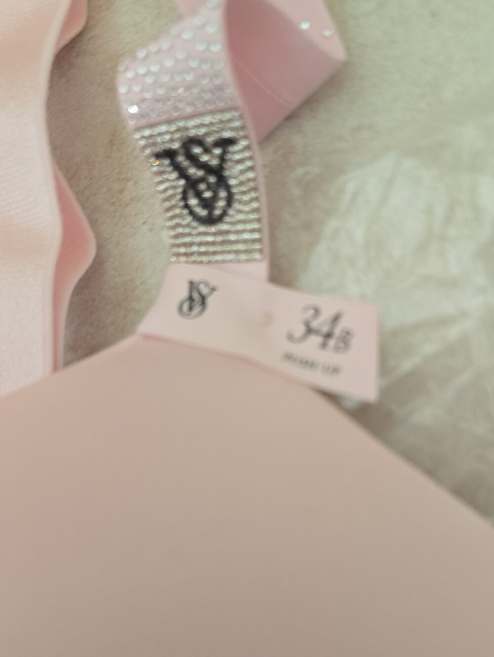 Victoria's Secret Light Pink Padded Shine Logo Bra - Picture 4 of 4